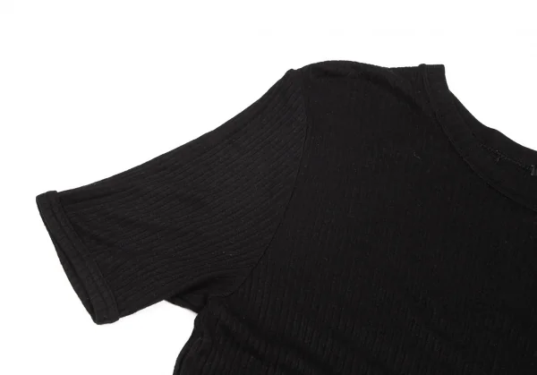 ワイズY's リブラウンドカットTシャツ 黒M位 K-103249_006