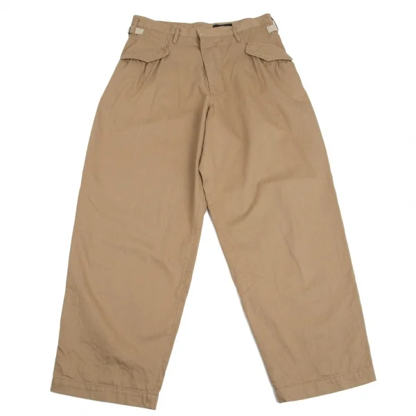Y's Cotton Linen Pants Mocha 2 K-103274_001