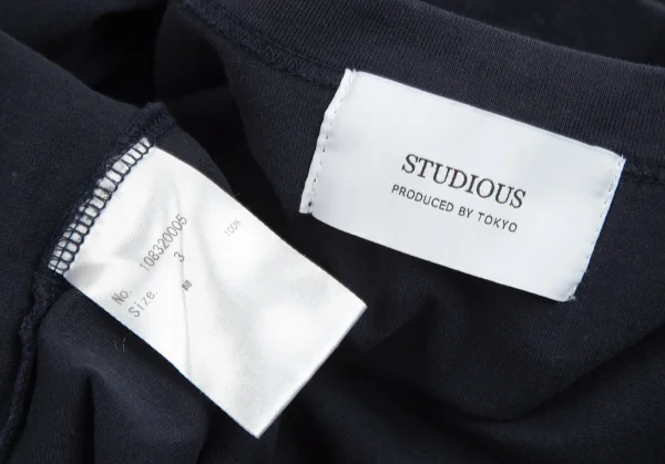 ステュディオスSTUDIOUS パネル切替デザインカットソー 紺3 K-103278_014