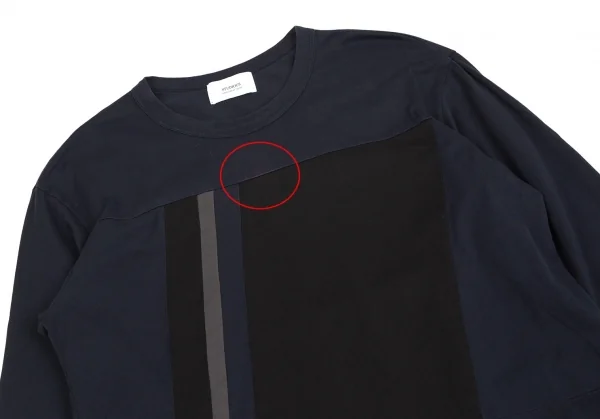 ステュディオスSTUDIOUS パネル切替デザインカットソー 紺3 K-103278_002