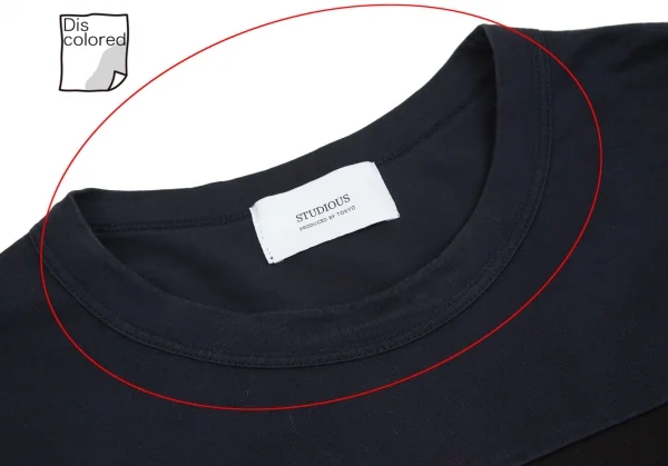 ステュディオスSTUDIOUS パネル切替デザインカットソー 紺3 K-103278_004