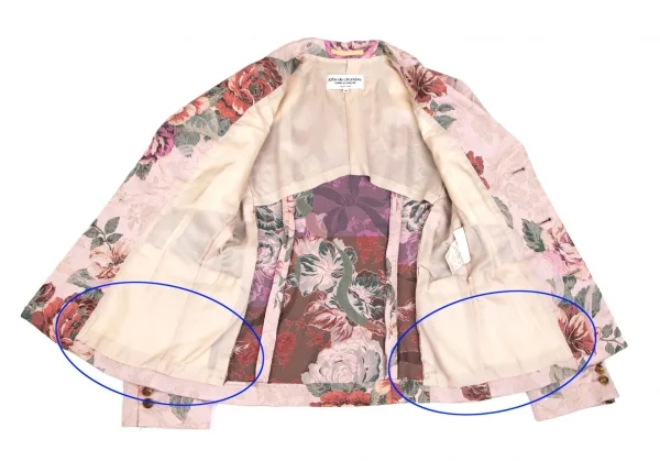 ローブドシャンブル コムデギャルソンrobe de chambre COMME des GARCONSゴブラン織り3Bジャケット ピンク他M K-103303_014