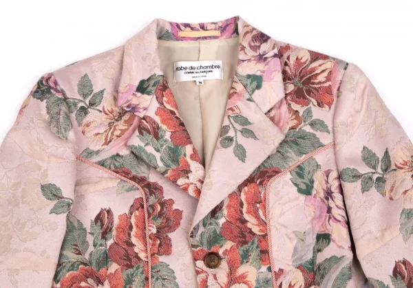 ローブドシャンブル コムデギャルソンrobe de chambre COMME des GARCONSゴブラン織り3Bジャケット ピンク他M K-103303_003