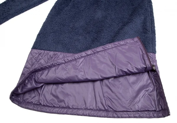 ザノースフェイスTHE NORTH FACE ボア切替中綿ナイロンキルティングフードワンピース 紺紫L K-103308_010