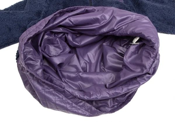 ザノースフェイスTHE NORTH FACE ボア切替中綿ナイロンキルティングフードワンピース 紺紫L K-103308_011