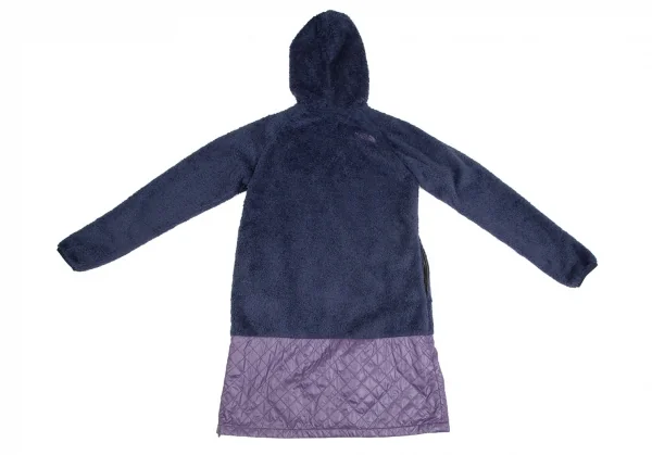 ザノースフェイスTHE NORTH FACE ボア切替中綿ナイロンキルティングフードワンピース 紺紫L K-103308_012