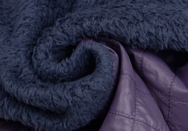 ザノースフェイスTHE NORTH FACE ボア切替中綿ナイロンキルティングフードワンピース 紺紫L K-103308_015