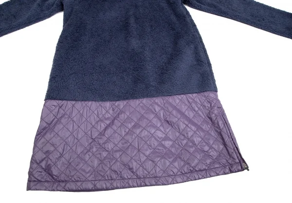 ザノースフェイスTHE NORTH FACE ボア切替中綿ナイロンキルティングフードワンピース 紺紫L K-103308_009