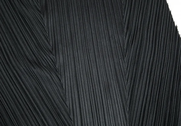プリーツプリーズPLEATS PLEASE ジグザグカットオフスカート チャコール2 K-103344_010