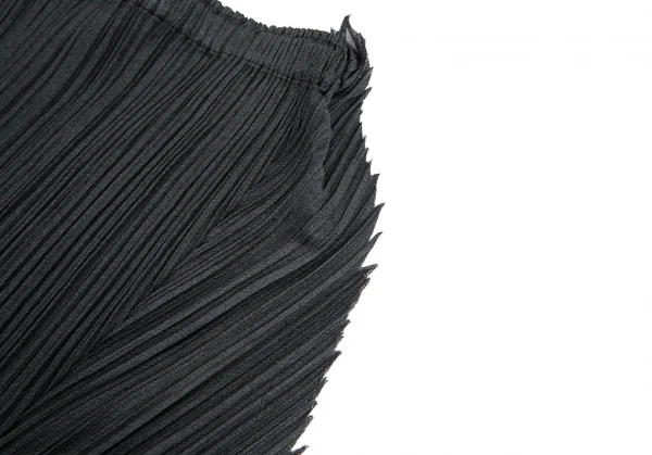 プリーツプリーズPLEATS PLEASE ジグザグカットオフスカート チャコール2 K-103344_004
