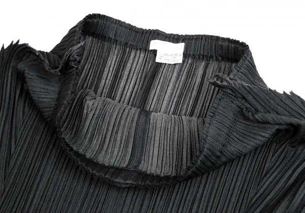 プリーツプリーズPLEATS PLEASE ジグザグカットオフスカート チャコール2 K-103344_005