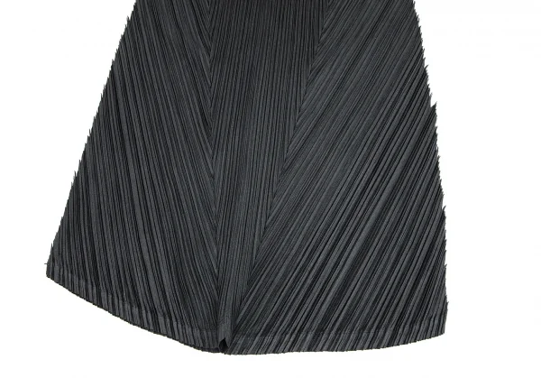 プリーツプリーズPLEATS PLEASE ジグザグカットオフスカート チャコール2 K-103344_006