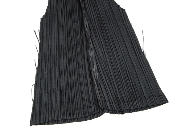 プリーツプリーズPLEATS PLEASE ジグザグカットオフノースリーブセットアップ チャコール3・2 K-103345_005