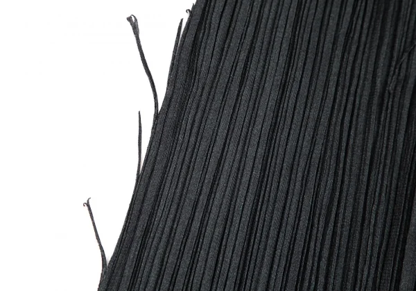 プリーツプリーズPLEATS PLEASE ジグザグカットオフノースリーブセットアップ チャコール3・2 K-103345_006