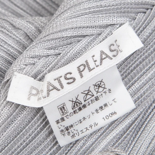 プリーツプリーズPLEATS PLEASE 変形ポンチョデザインシャツ シルバーグレーF K-103355_016