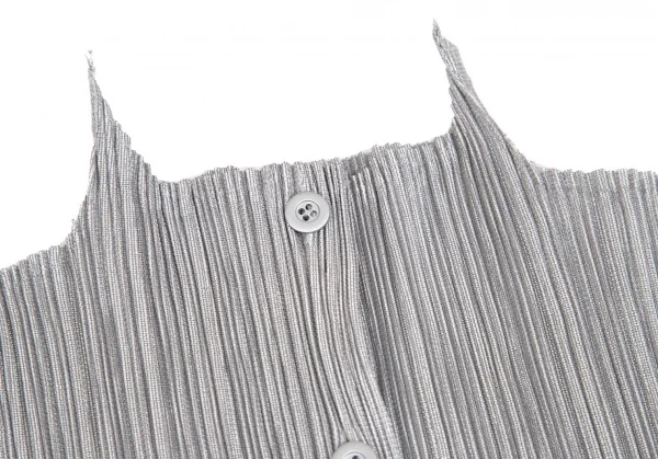プリーツプリーズPLEATS PLEASE 変形ポンチョデザインシャツ シルバーグレーF K-103355_004