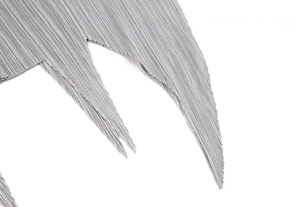 プリーツプリーズPLEATS PLEASE 変形ポンチョデザインシャツ シルバーグレーF K-103355_007