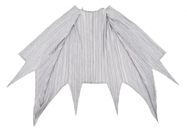 プリーツプリーズPLEATS PLEASE 変形ポンチョデザインシャツ シルバーグレーF K-103355_008