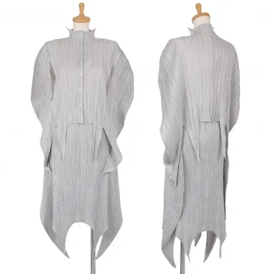 プリーツプリーズPLEATS PLEASE 変形ポンチョデザインシャツセットアップ
