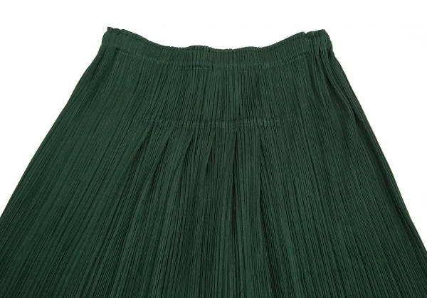 プリーツプリーズPLEATS PLEASE プリーツ切替ミニスカート 深緑3 K-103360_003