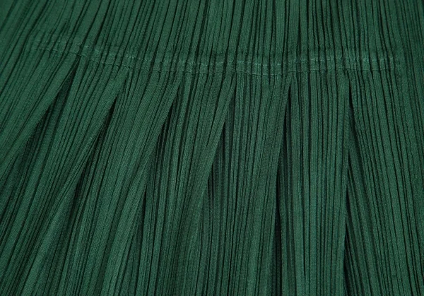 プリーツプリーズPLEATS PLEASE プリーツ切替ミニスカート 深緑3 K-103360_004