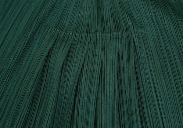 プリーツプリーズPLEATS PLEASE プリーツ切替ミニスカート 深緑3 K-103360_008