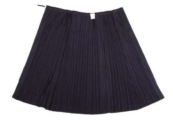 プリーツプリーズPLEATS PLEASE コウモリパッチフルジップスカート 紺2 K-103367_010