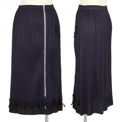 プリーツプリーズPLEATS PLEASE コウモリパッチフルジップスカート