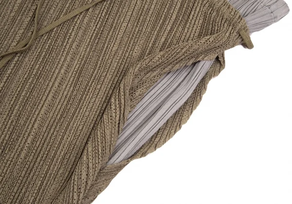 プリーツプリーズPLEATS PLEASE メッシュ切替バルーンスカート モカグレー3 K-103369_006