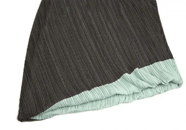 プリーツプリーズPLEATS PLEASE メッシュ切替バルーンスカート ミント深緑3 K-103370_007