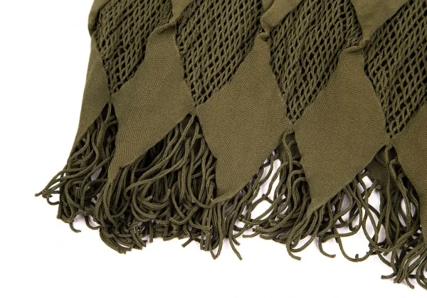 プリーツプリーズPLEATS PLEASE A-POC メッシュダイヤノースリーブワンピース カーキ3 K-103376_007