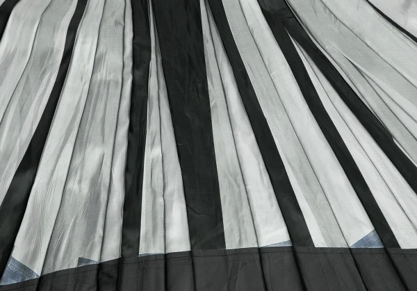 プリーツプリーズPLEATS PLEASE ルーズシルエットハーフジップフードポンチョ グレー濃淡F K-103385_013