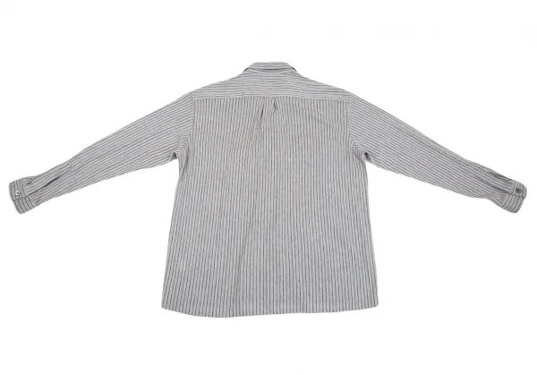 ワイズフォーメンY's for men レーヨンポリストライプオープンカラーシャツ ライトグレーM K-103389_014