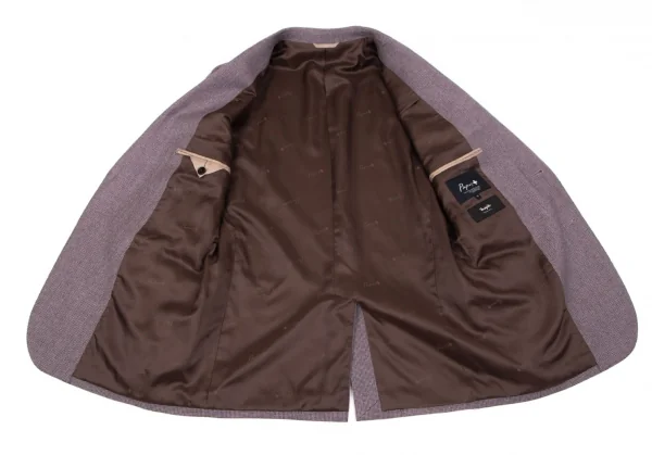 パパスプラスPapas+ マルゾットmarzotto社ファブリックハウンドトゥースセットアップスーツ 薄紫M・L K-103405_009