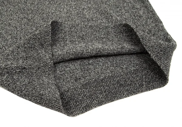 パパスPapas ウールカシミヤワンポイントロゴタートルネックニットセーター 杢グレー48M K-103413_012