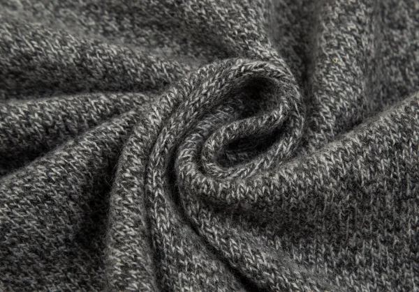 パパスPapas ウールカシミヤワンポイントロゴタートルネックニットセーター 杢グレー48M K-103413_014