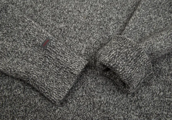 パパスPapas ウールカシミヤワンポイントロゴタートルネックニットセーター 杢グレー48M K-103413_008