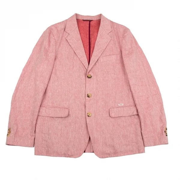 Papas TESSUTI DI SONDRIO Fabric Linen 3B Jacket Pink 46S K-103420_001