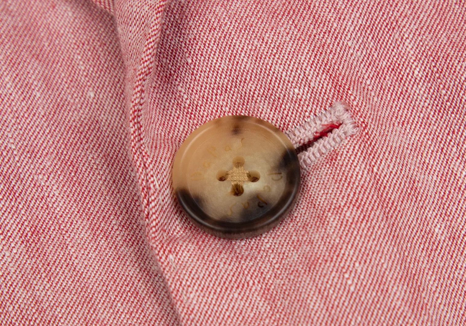 Papas TESSUTI DI SONDRIO Fabric Linen 3B Jacket Pink 46S