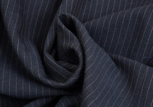 パパスPapas テッスーティディソンドリオESSUTI DI SONDRIO社ファブリックストライプ3Bジャケット 紺48M K-103421_014