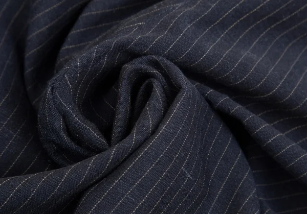 パパスPapas テッスーティディソンドリオESSUTI DI SONDRIO社ファブリックストライプスリムパンツ 紺50L K-103422_014