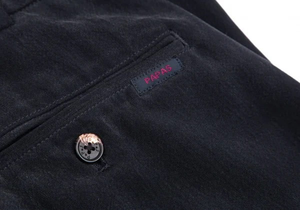 パパスPapas シルクテーパードパンツ チャコール52L K-103425_012