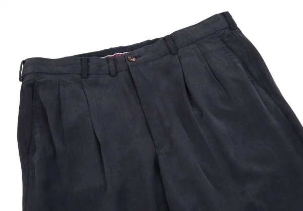 パパスPapas シルクテーパードパンツ チャコール52L K-103425_002