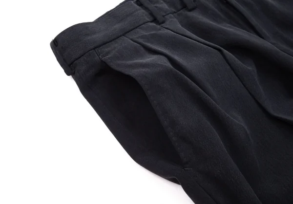 パパスPapas シルクテーパードパンツ チャコール52L K-103425_003