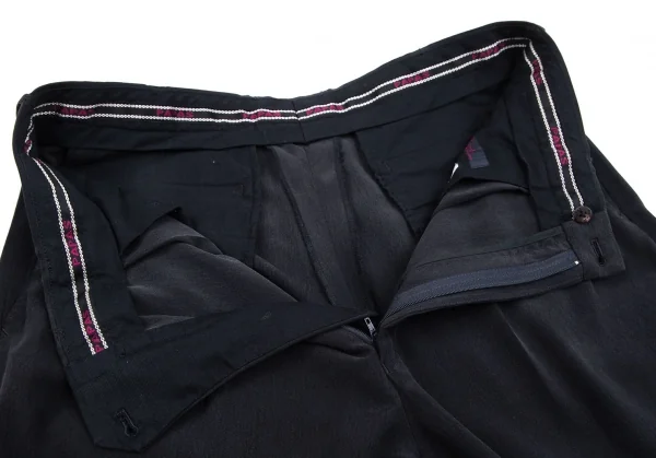 パパスPapas シルクテーパードパンツ チャコール52L K-103425_005