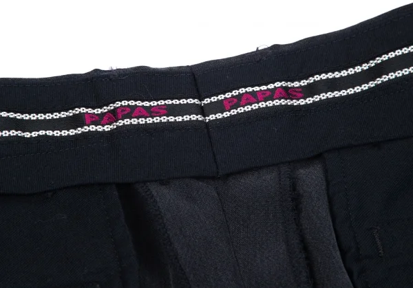 パパスPapas シルクテーパードパンツ チャコール52L K-103425_006