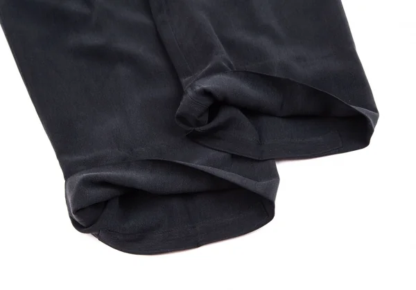 パパスPapas シルクテーパードパンツ チャコール52L K-103425_009