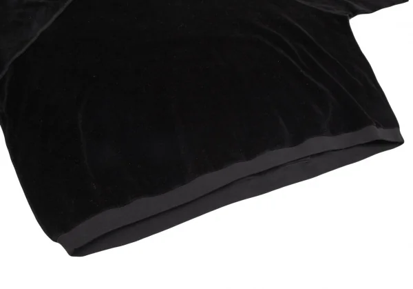 ソニアリキエルSONIA RYKIEL コットンナイロンネックプリントベロアトップス 黒M K-103434_007