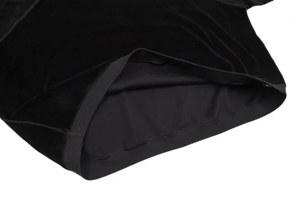 ソニアリキエルSONIA RYKIEL コットンナイロンネックプリントベロアトップス 黒M K-103434_008