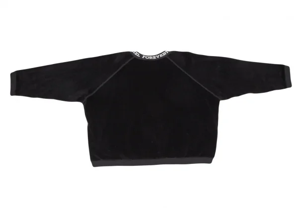 ソニアリキエルSONIA RYKIEL コットンナイロンネックプリントベロアトップス 黒M K-103434_009